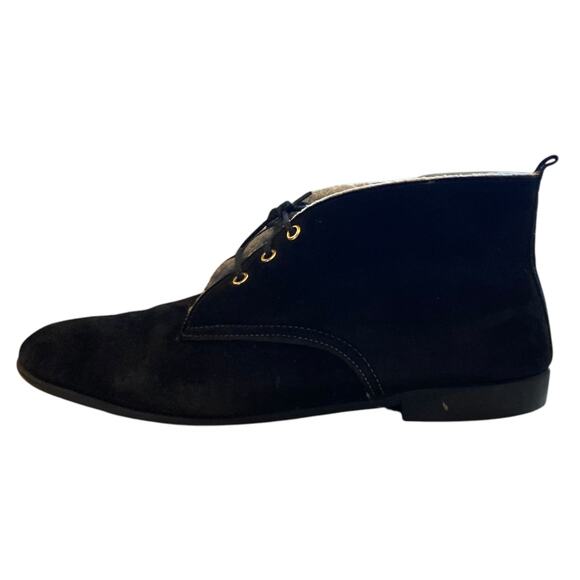 Vintage Outdorables Black Suede Fleece Lined Goth Boho Chukka Ankle Boot Size 8 - Picture 1 of 16